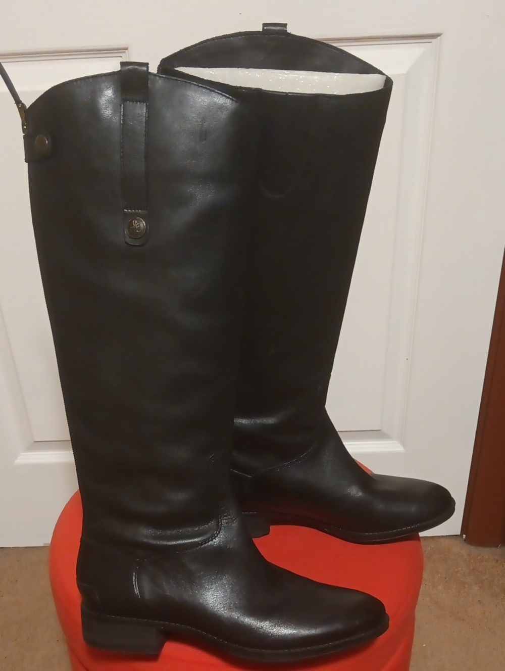 Sam Edelman Tall Over-the-Knee Black Leather Boots